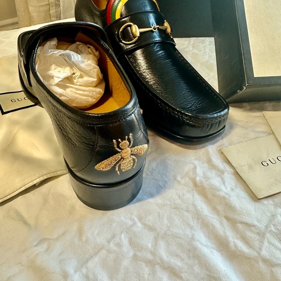 Gucci Vegas Rainbow Horsebit “Bee” Embellished Loafer